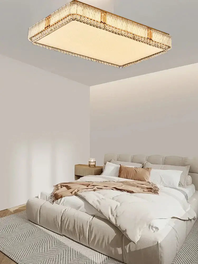 Gold Crystal Ceiling Fixture
