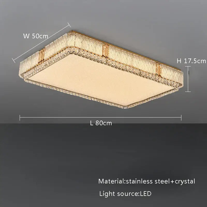 Gold Crystal Ceiling Fixture