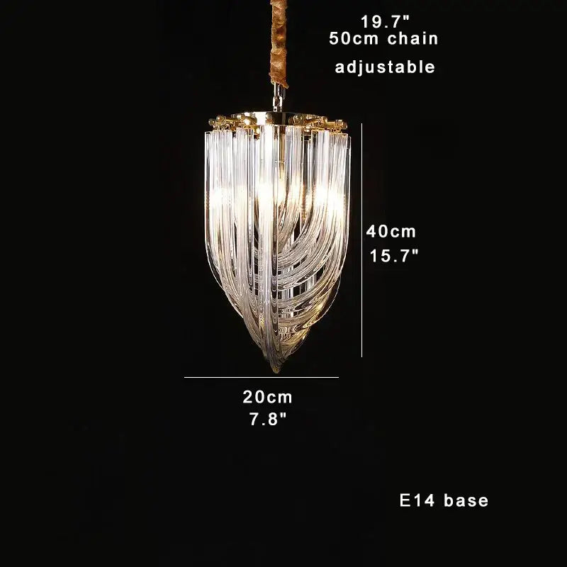 Gold Crystal 80cm Pendant Lights