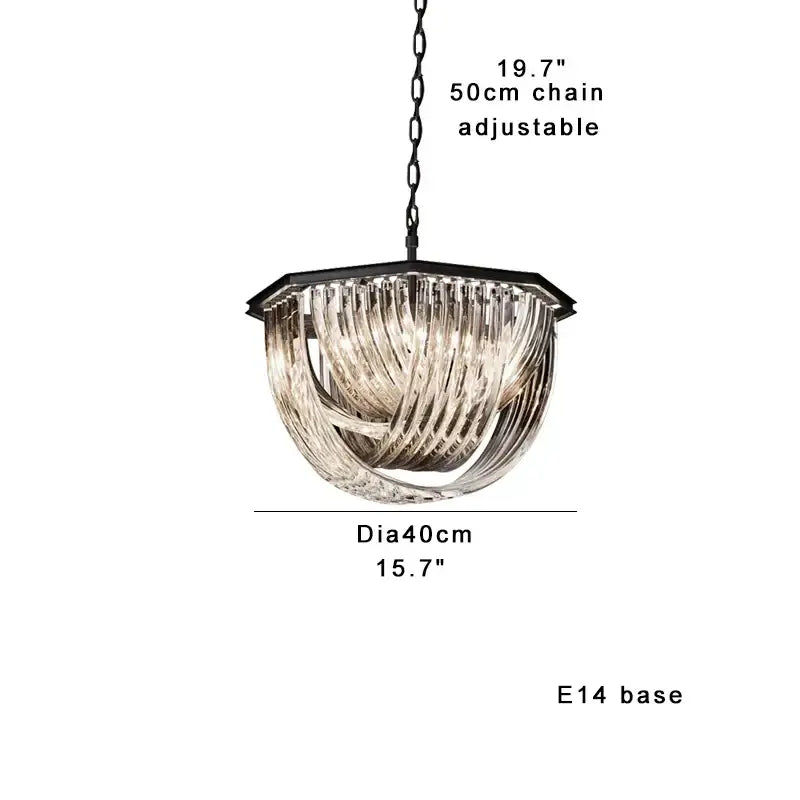 Gold Crystal 80cm Pendant Lights