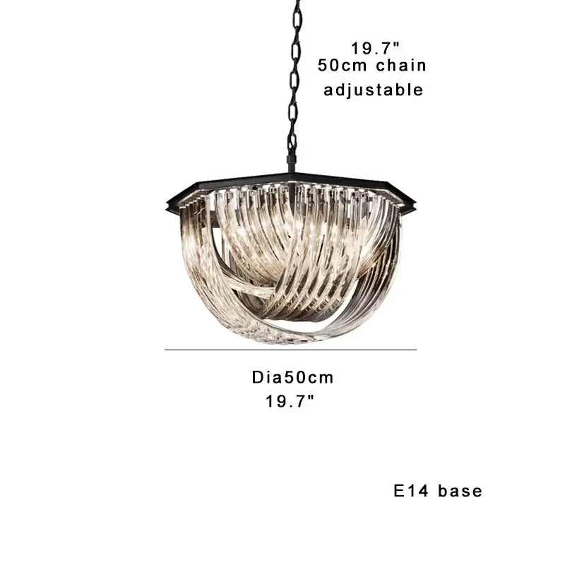 Gold Crystal 80cm Pendant Lights