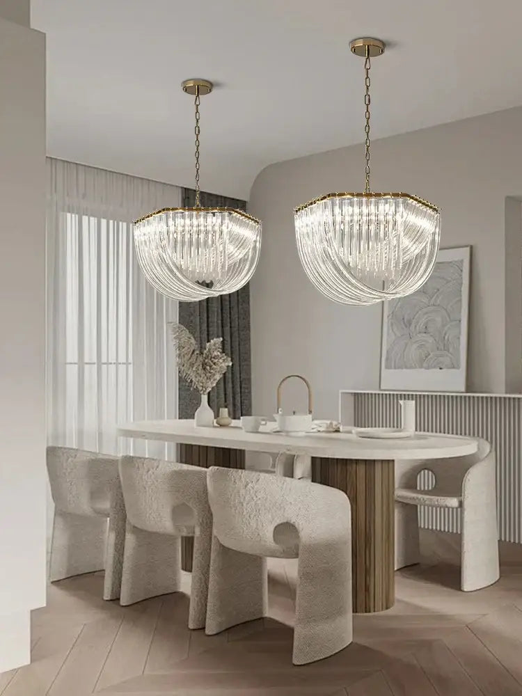 Gold Crystal 80cm Pendant Lights