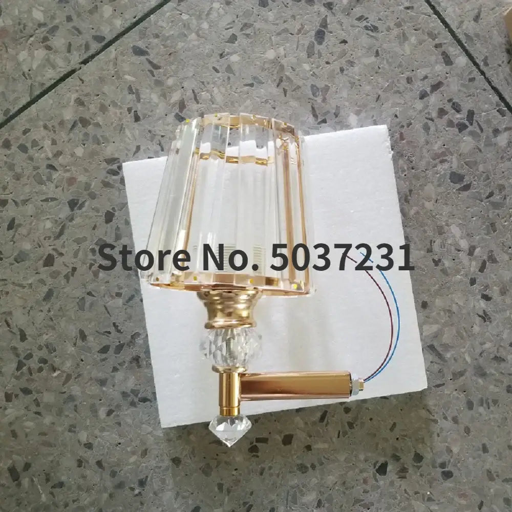 Gold Crystal Bedroom Wall Lamp