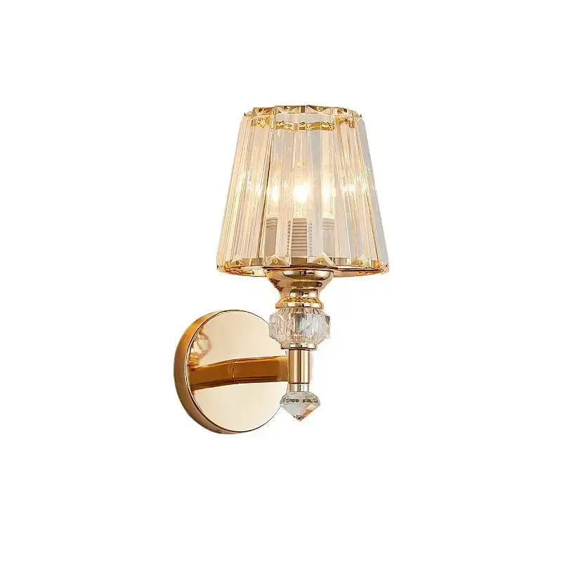 Gold Crystal Bedroom Wall Lamp