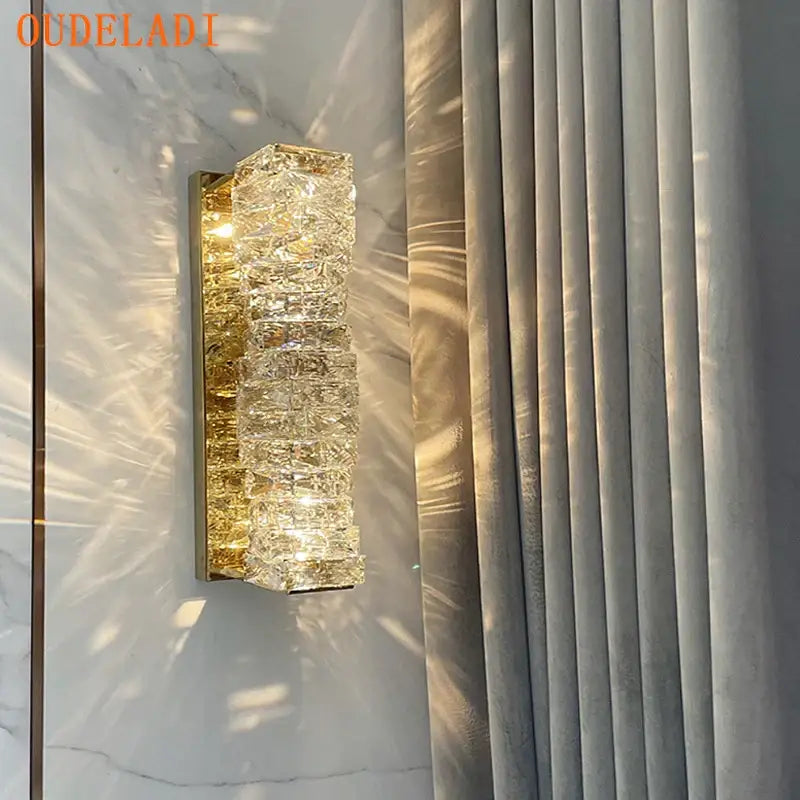 Gold Crystal Warm Sconce