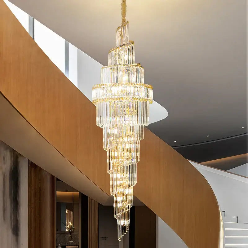 Gold Crystal Hollow Chandelier