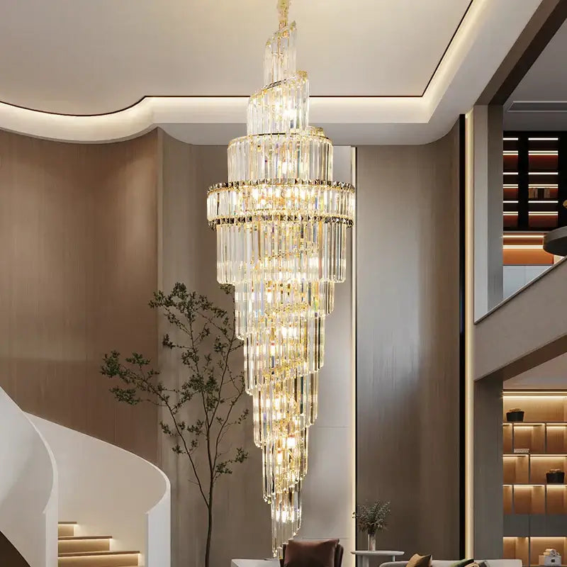 Gold Crystal Hollow Chandelier