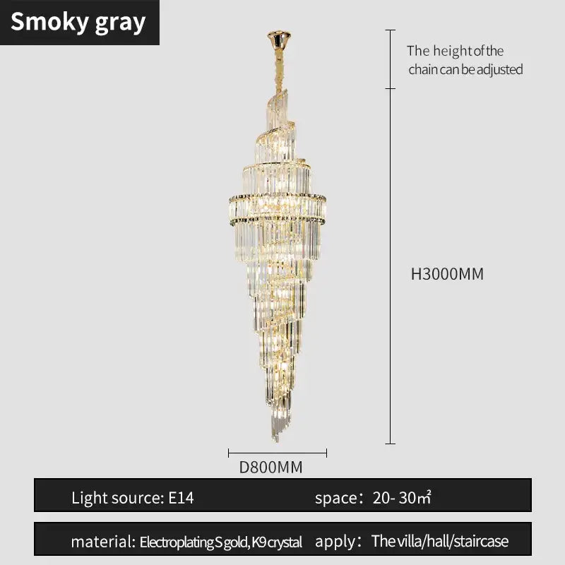Gold Crystal Hollow Chandelier