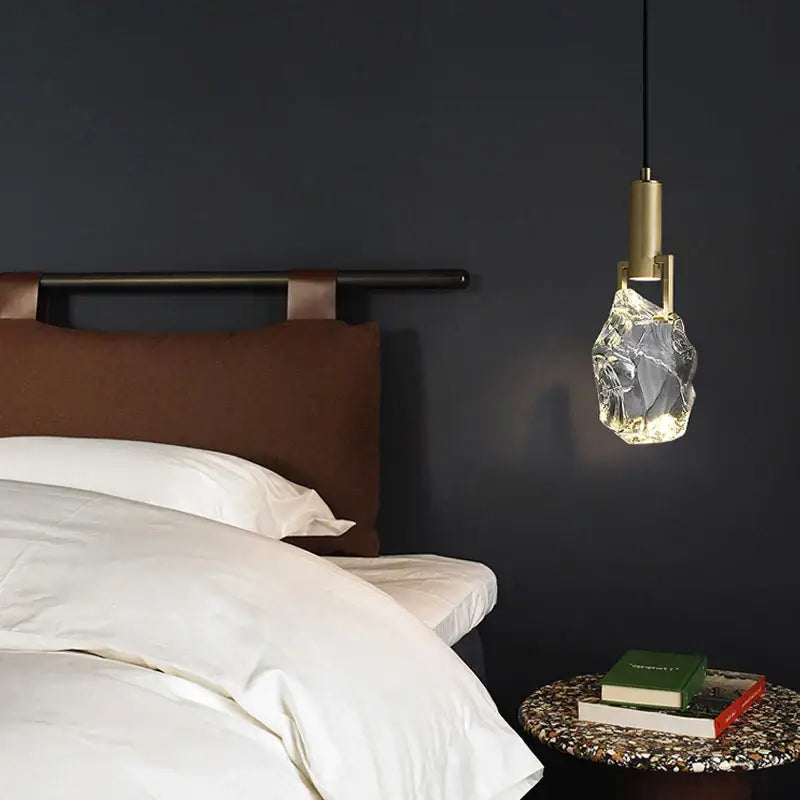 Gold Crystal Bedside Pendant