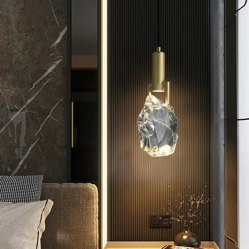 Gold Crystal Bedside Pendant