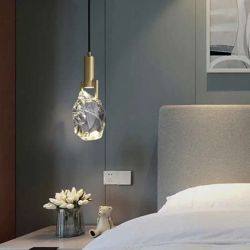 Gold Crystal Bedside Pendant