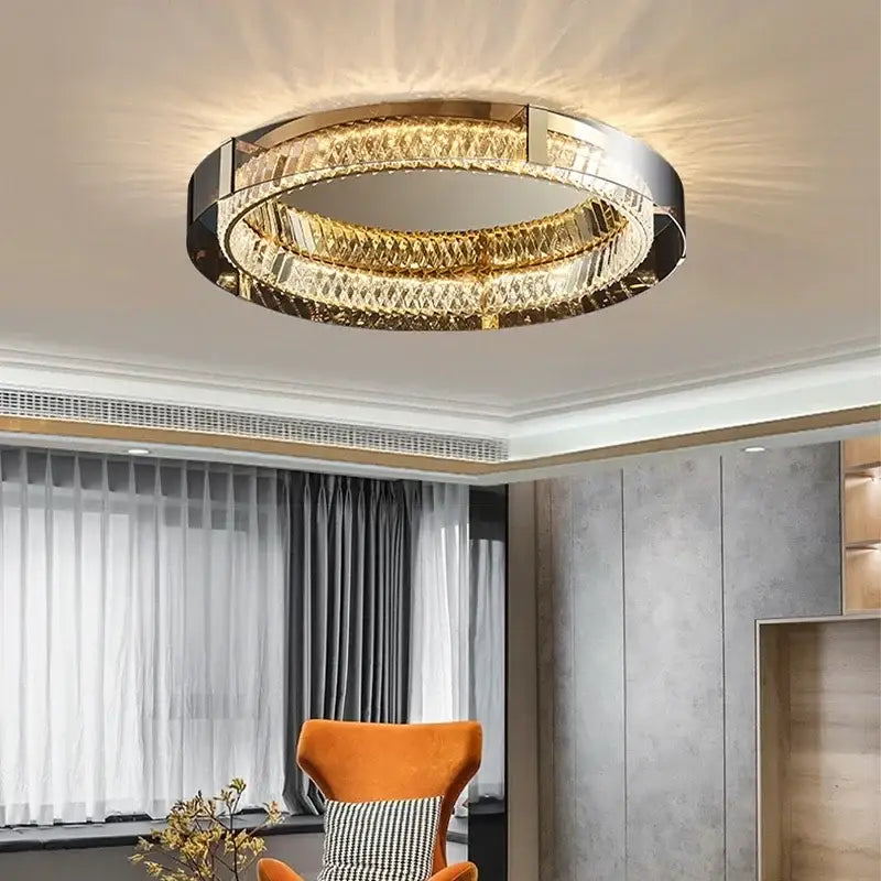 Gold Crystal Ceiling Chandelier 45 To 80cm