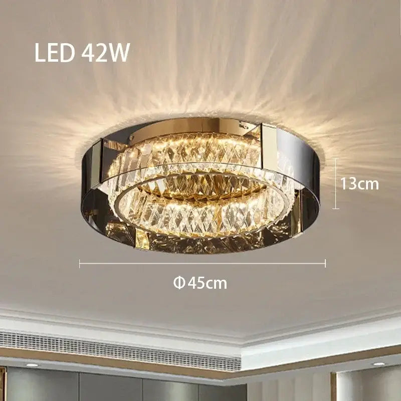 Gold Crystal Ceiling Chandelier 45 To 80cm