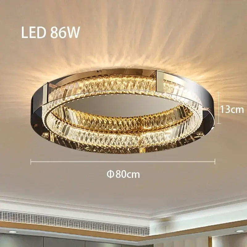 Gold Crystal Ceiling Chandelier 45 To 80cm