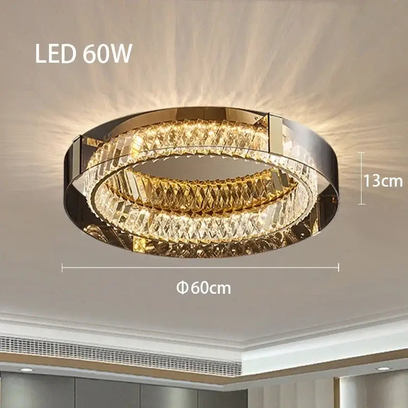 Gold Crystal Ceiling Chandelier 45 To 80cm