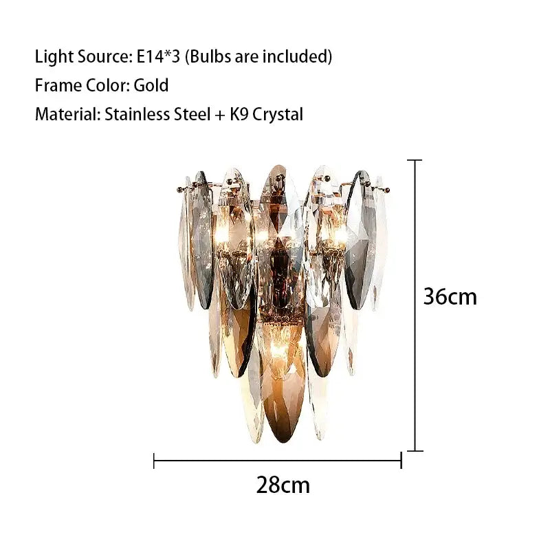 Gold Crystal Dining Pendant Adjustable Glow