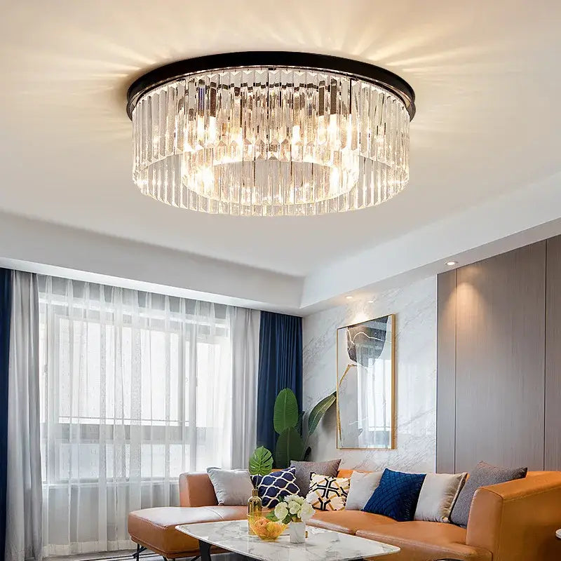 Gold Crystal Minimalist Chandelier