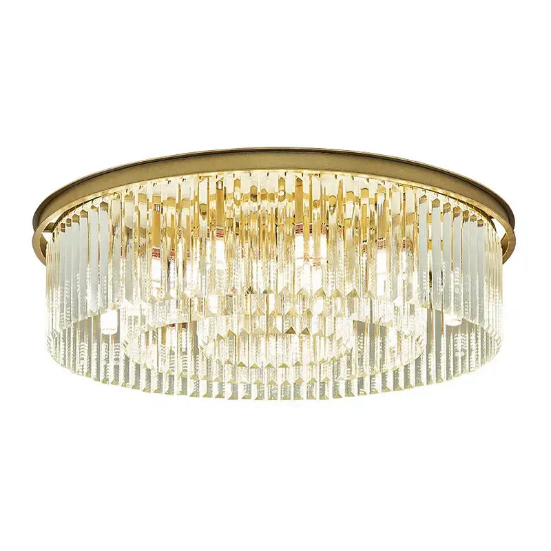 Gold Crystal Minimalist Chandelier