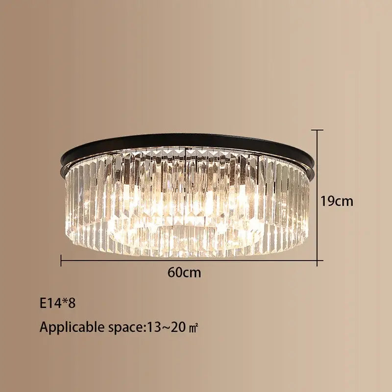 Gold Crystal Minimalist Chandelier