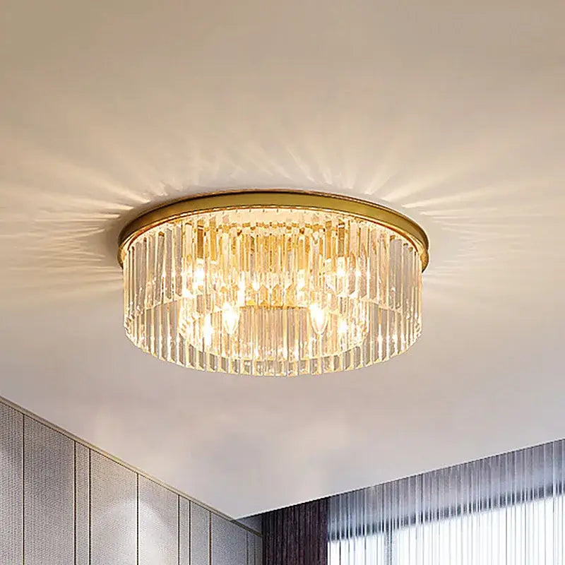 Gold Crystal Minimalist Chandelier