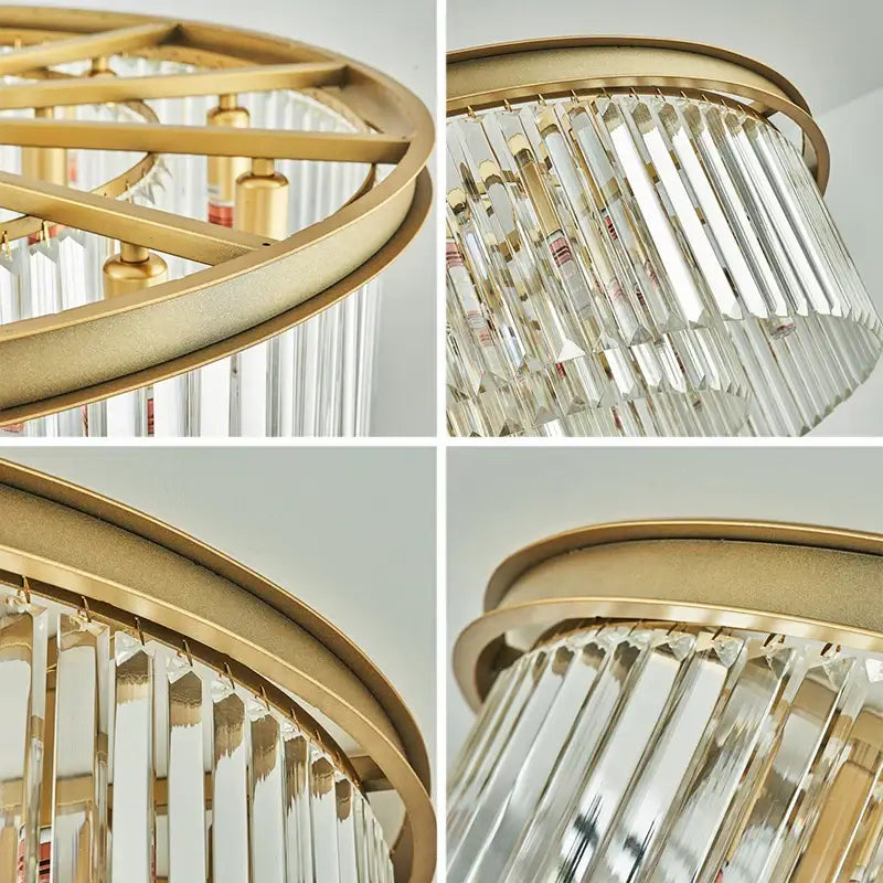 Gold Crystal Minimalist Chandelier