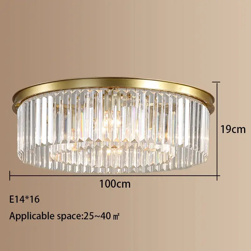 Gold Crystal Minimalist Chandelier