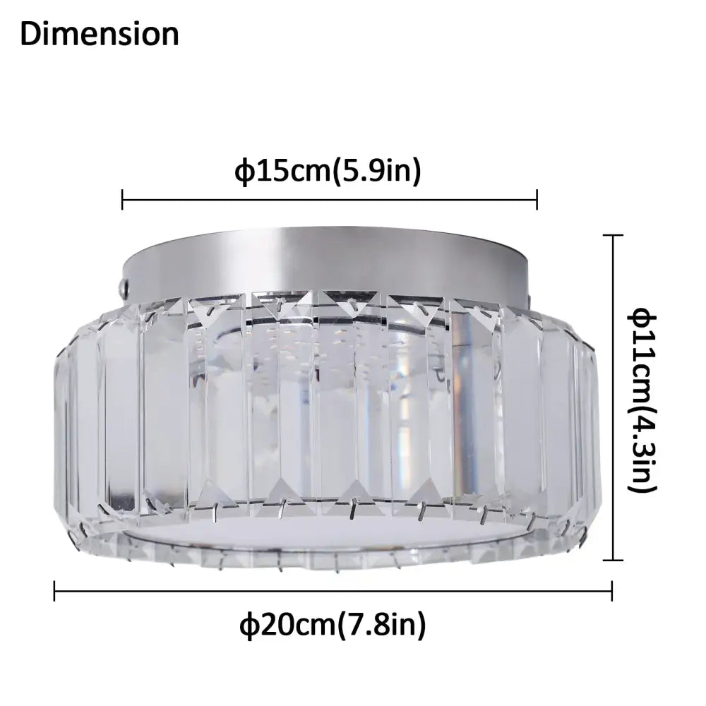 Gold Crystal Dining Chandelier Compact 27cm