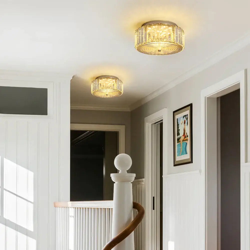Gold Crystal Dining Chandelier Compact 27cm