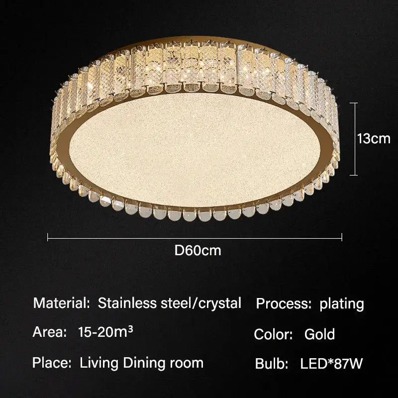 Gold Crystal Living Fixture