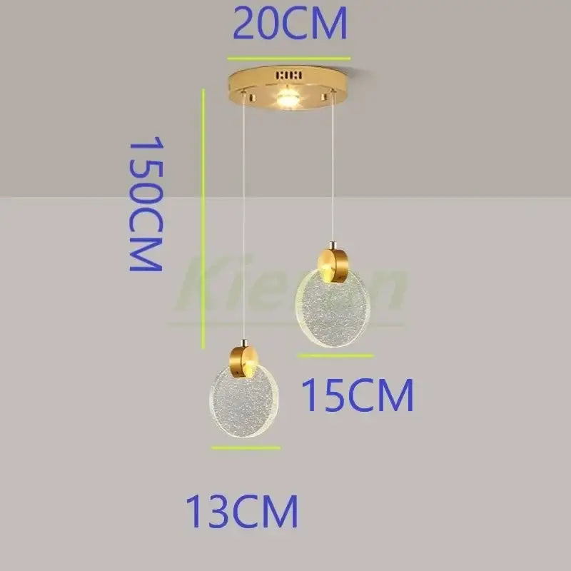 Gold Crystal Dining Pendant 16-Head Design