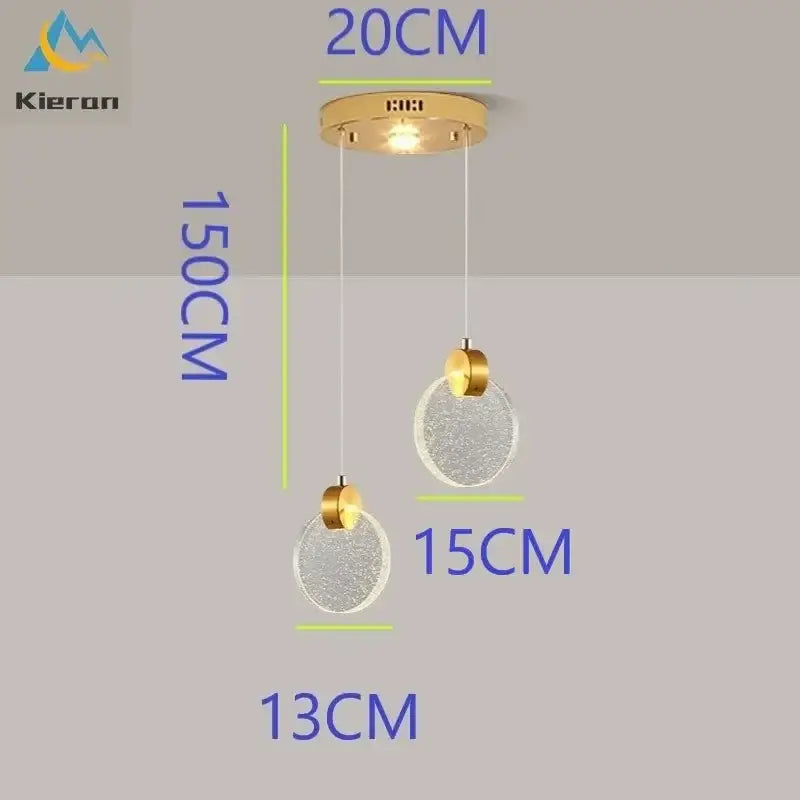 Gold Crystal Dining Pendant 16-Head Design