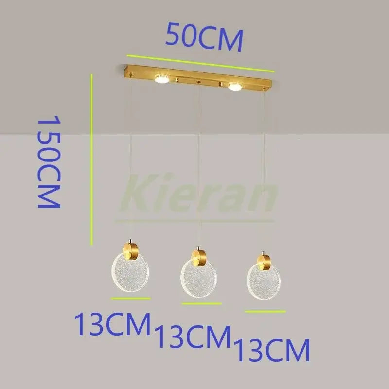 Gold Crystal Dining Pendant 16-Head Design