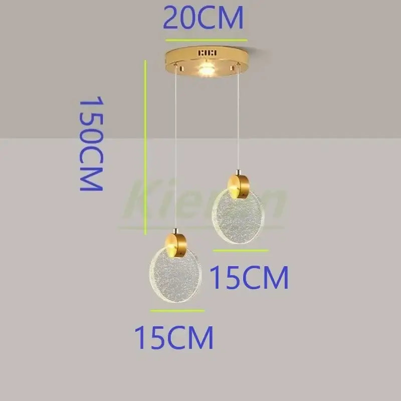 Gold Crystal Dining Pendant 16-Head Design