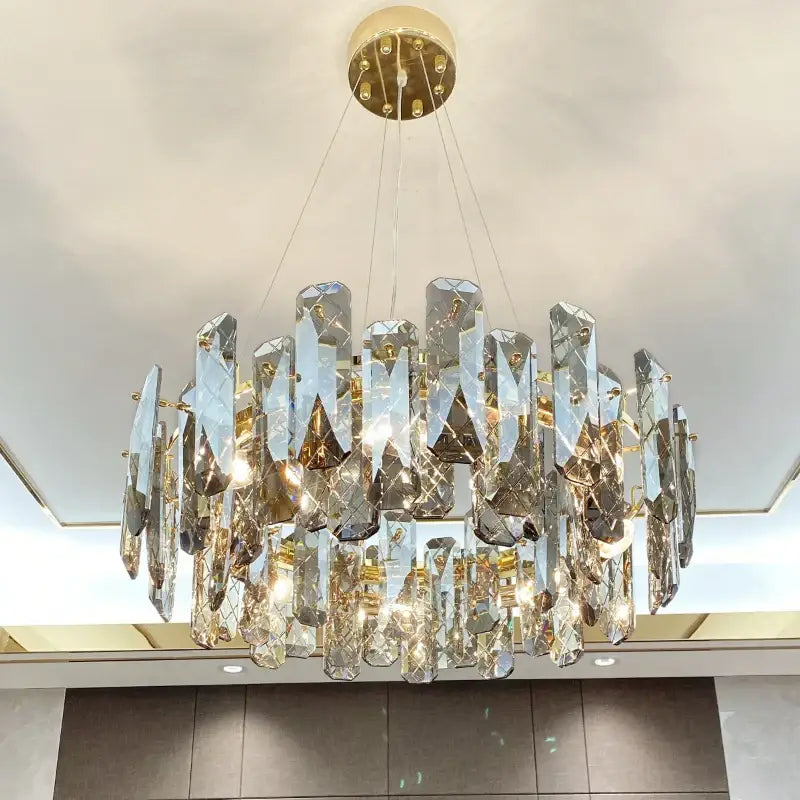 Gold Crystal 80cm Dining Chandelier