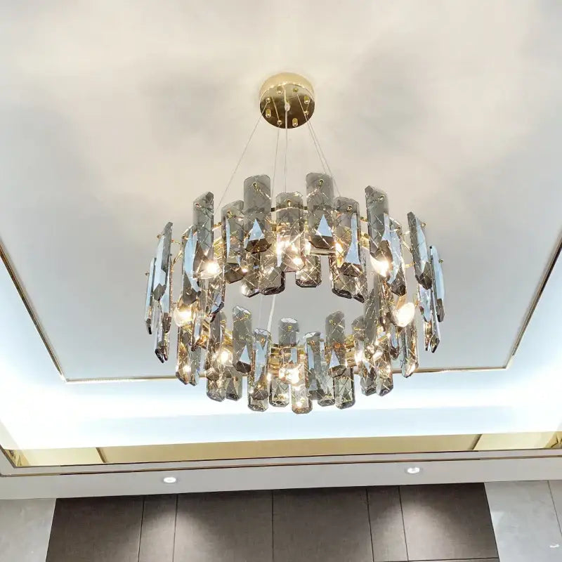 Gold Crystal 80cm Dining Chandelier
