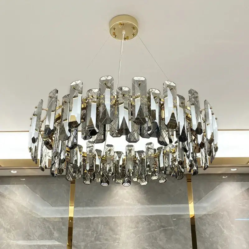 Gold Crystal 100cm Living Chandelier