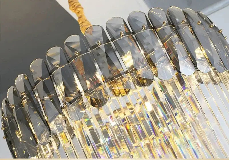 Amber Crystal Pendant Chandelier
