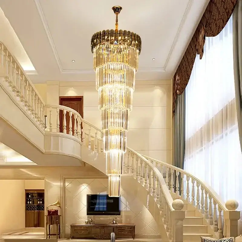 Amber Crystal Pendant Chandelier