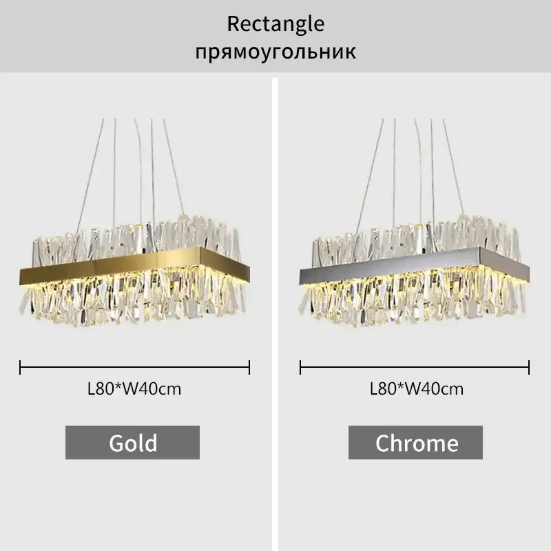 Chrome Crystal Pendant Chandelier