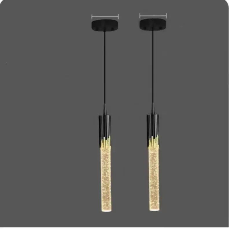 Gold Crystal 2-Head Pendant Light