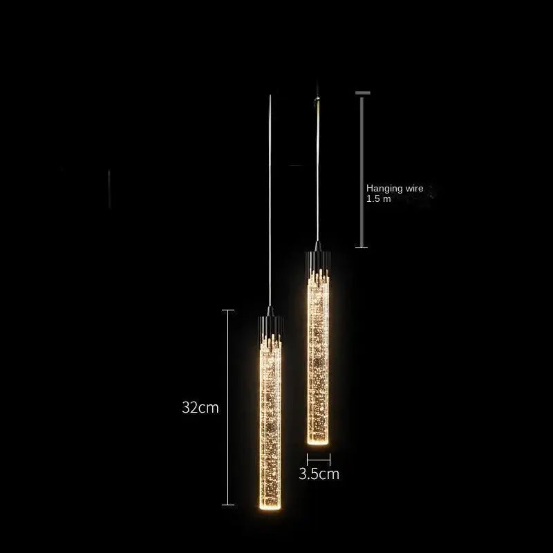 Gold Crystal 2-Head Pendant Light