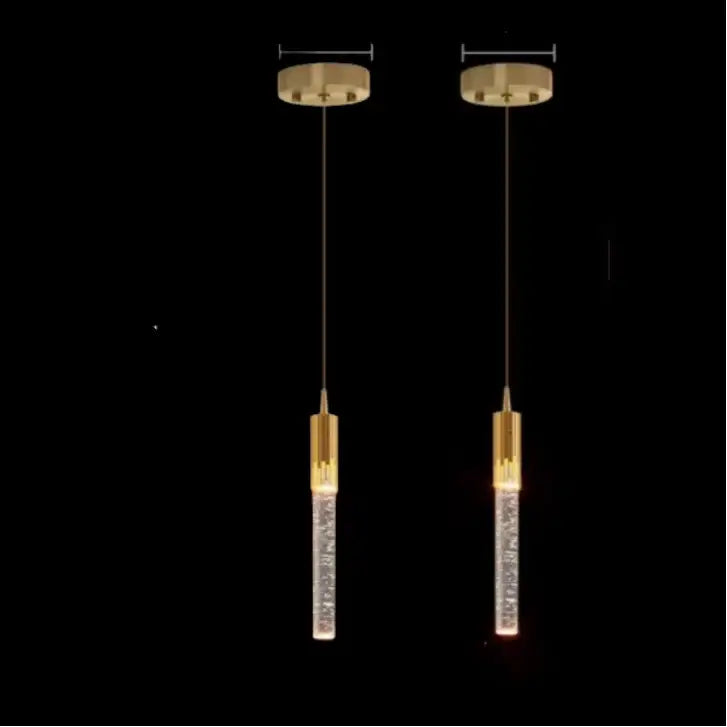 Gold Crystal 2-Head Pendant Light