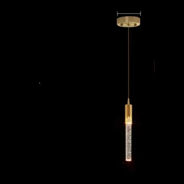 Gold Crystal 2-Head Pendant Light