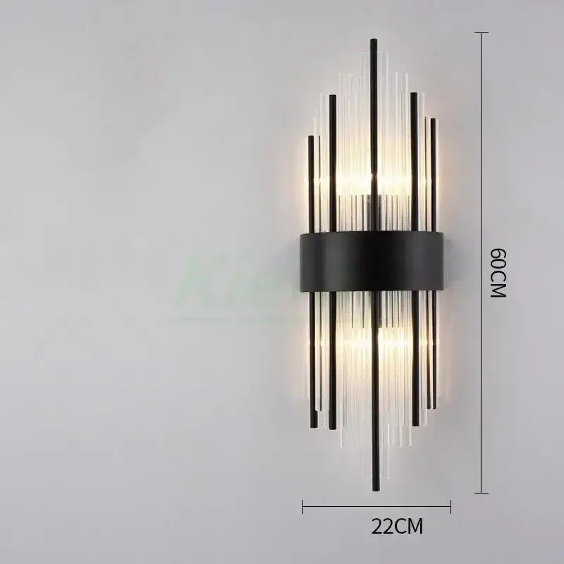 Gold Crystal Geometric Sconce
