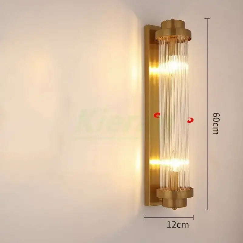 Gold Crystal Geometric Sconce