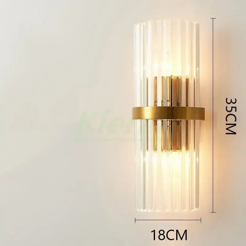 Gold Crystal Geometric Sconce