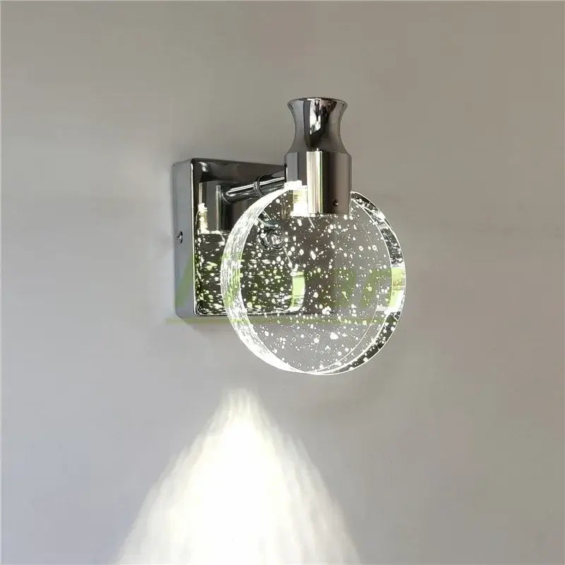 Gold Crystal Pull Rope Sconce
