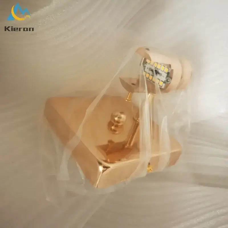 Gold Crystal Pull Rope Sconce