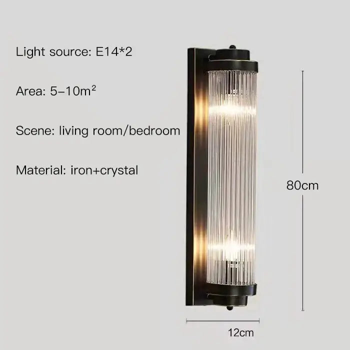 Warm Gold Crystal Sconce