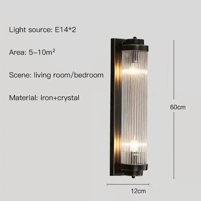 Warm Gold Crystal Sconce